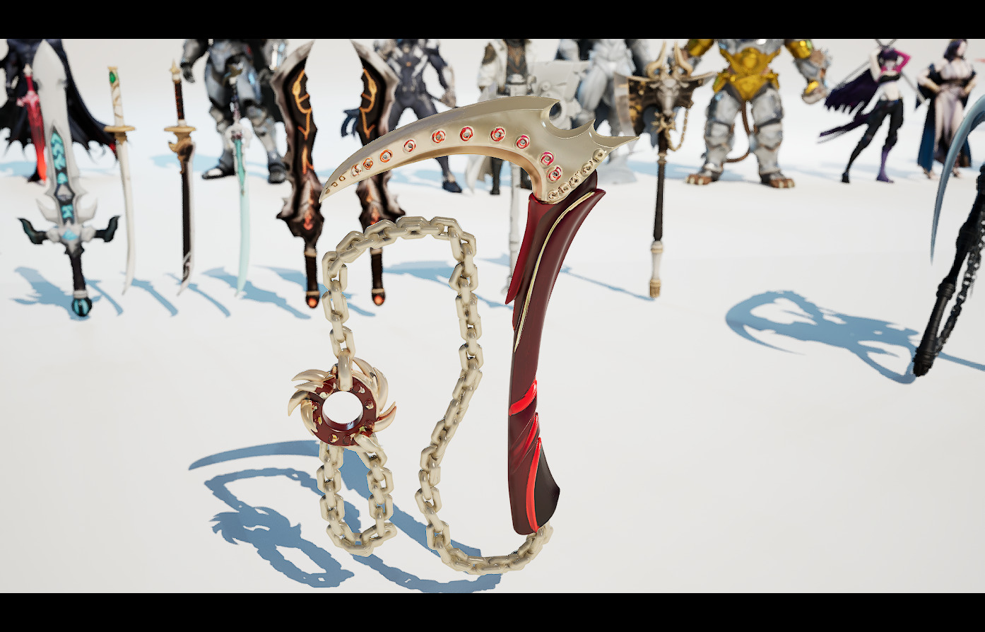 26 Stylized melee weapon assets 3D model_7