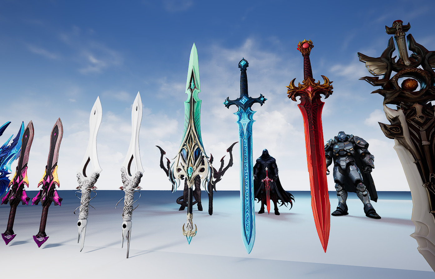 26 Stylized melee weapon assets 3D model_25