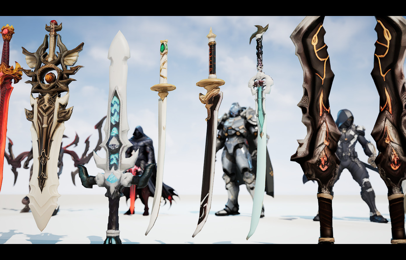 26 Stylized melee weapon assets 3D model_13