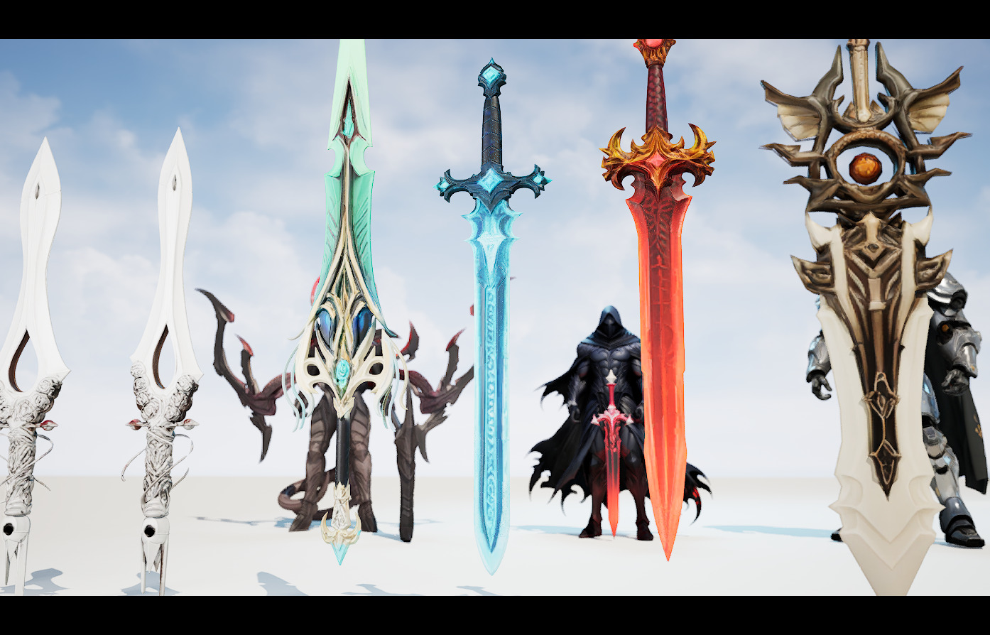 26 Stylized melee weapon assets 3D model_14