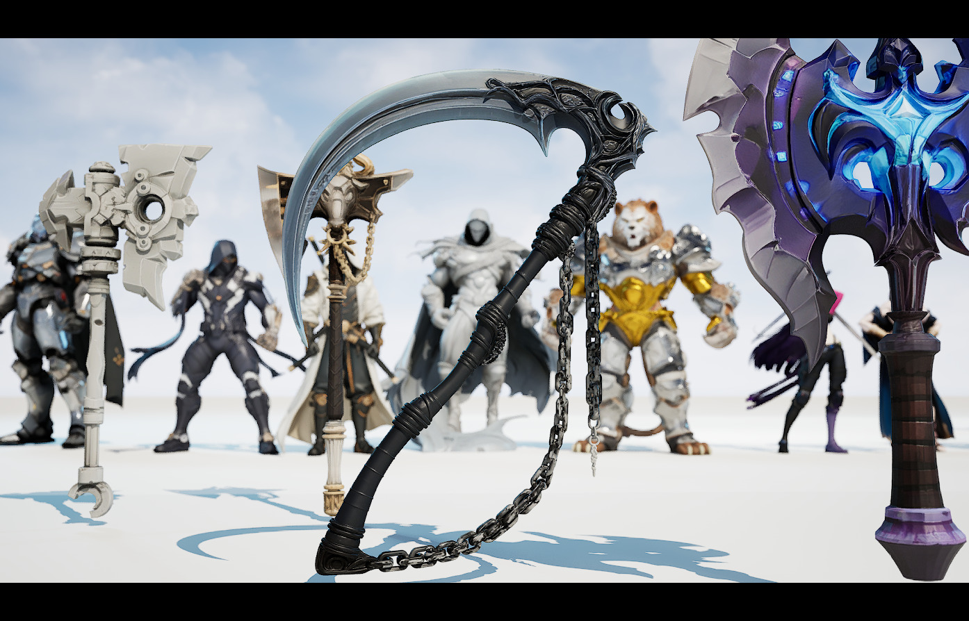 26 Stylized melee weapon assets 3D model_4