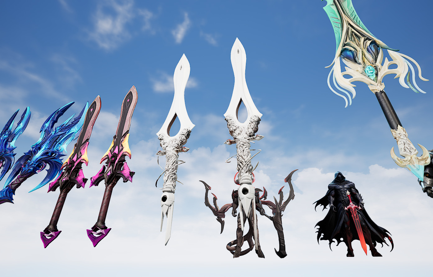 26 Stylized melee weapon assets 3D model_24