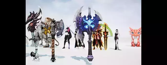 26 Stylized melee weapon assets