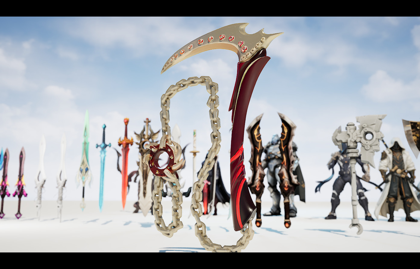 26 Stylized melee weapon assets 3D model_3