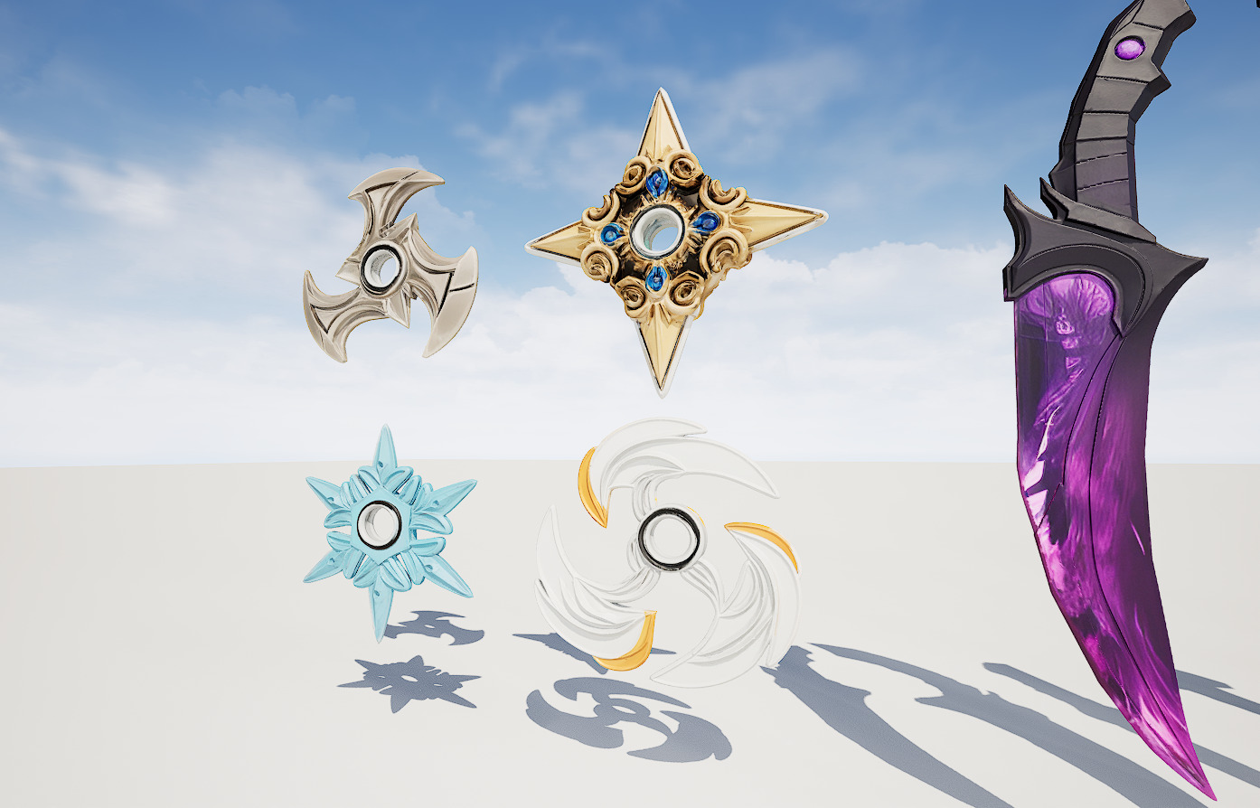 26 Stylized melee weapon assets 3D model_26