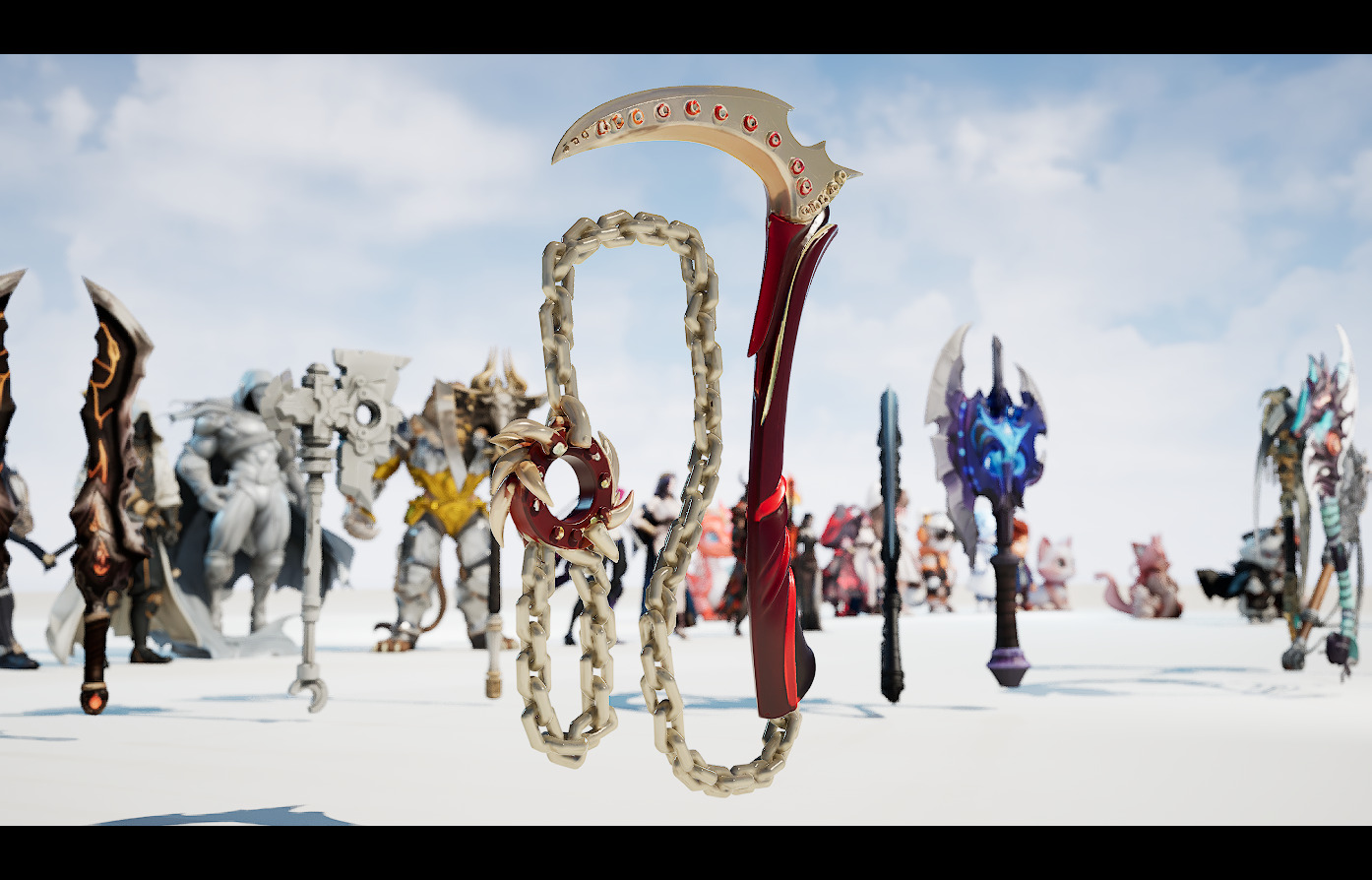 26 Stylized melee weapon assets 3D model_9