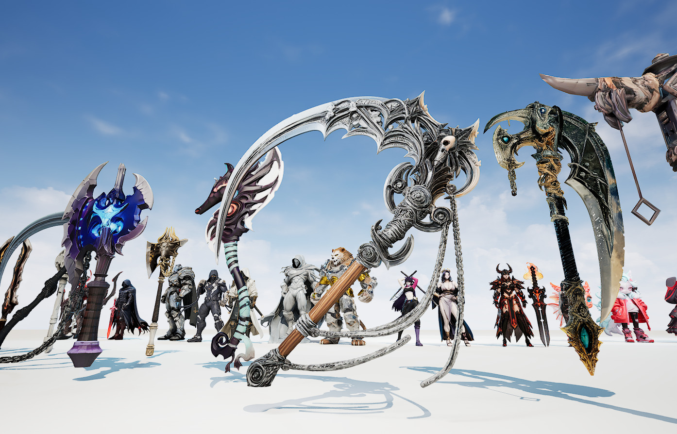 26 Stylized melee weapon assets 3D model_22