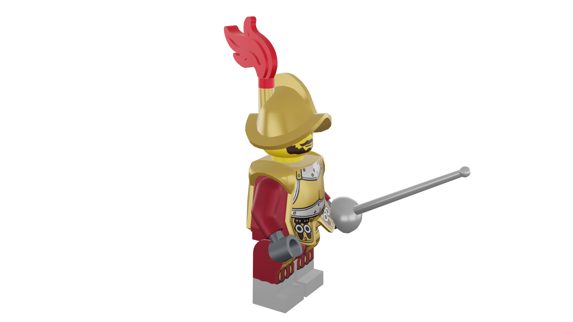3D print minifigure - 8833-2 Conquistador 3D print model_12