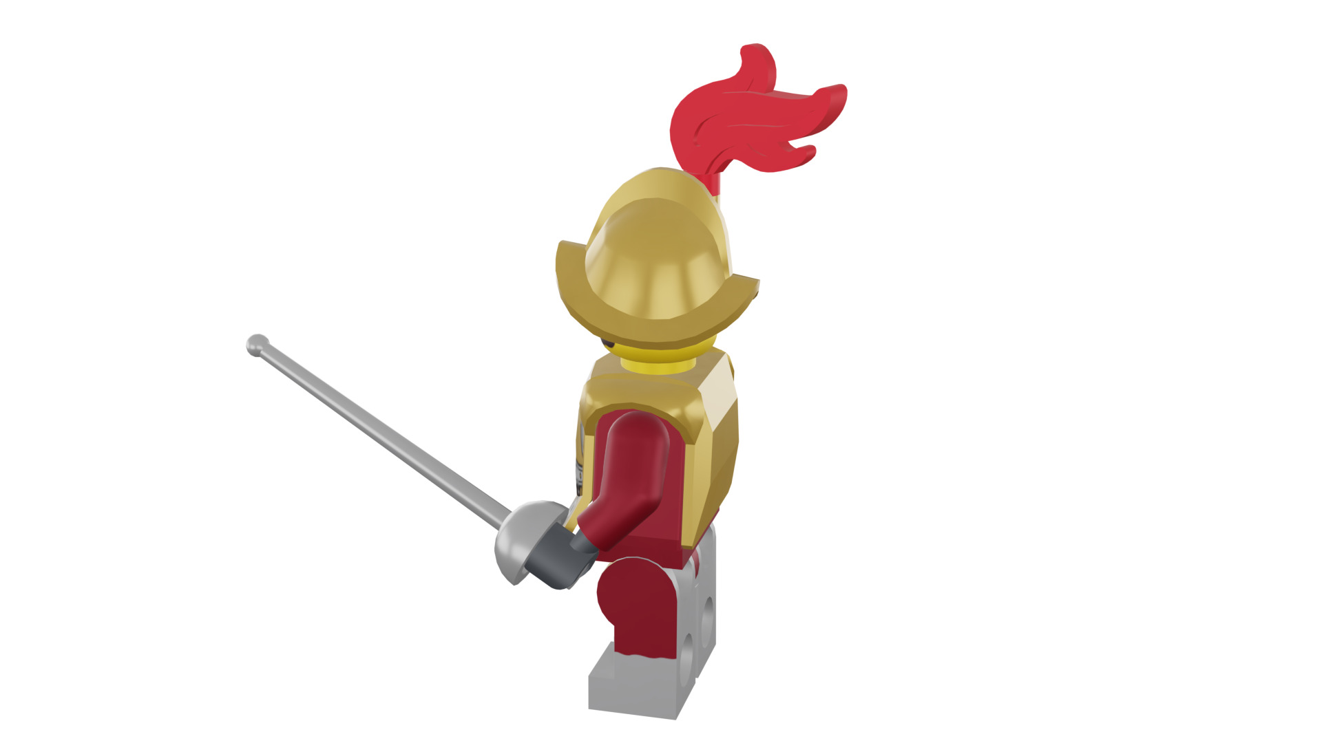 3D print minifigure - 8833-2 Conquistador 3D print model_36