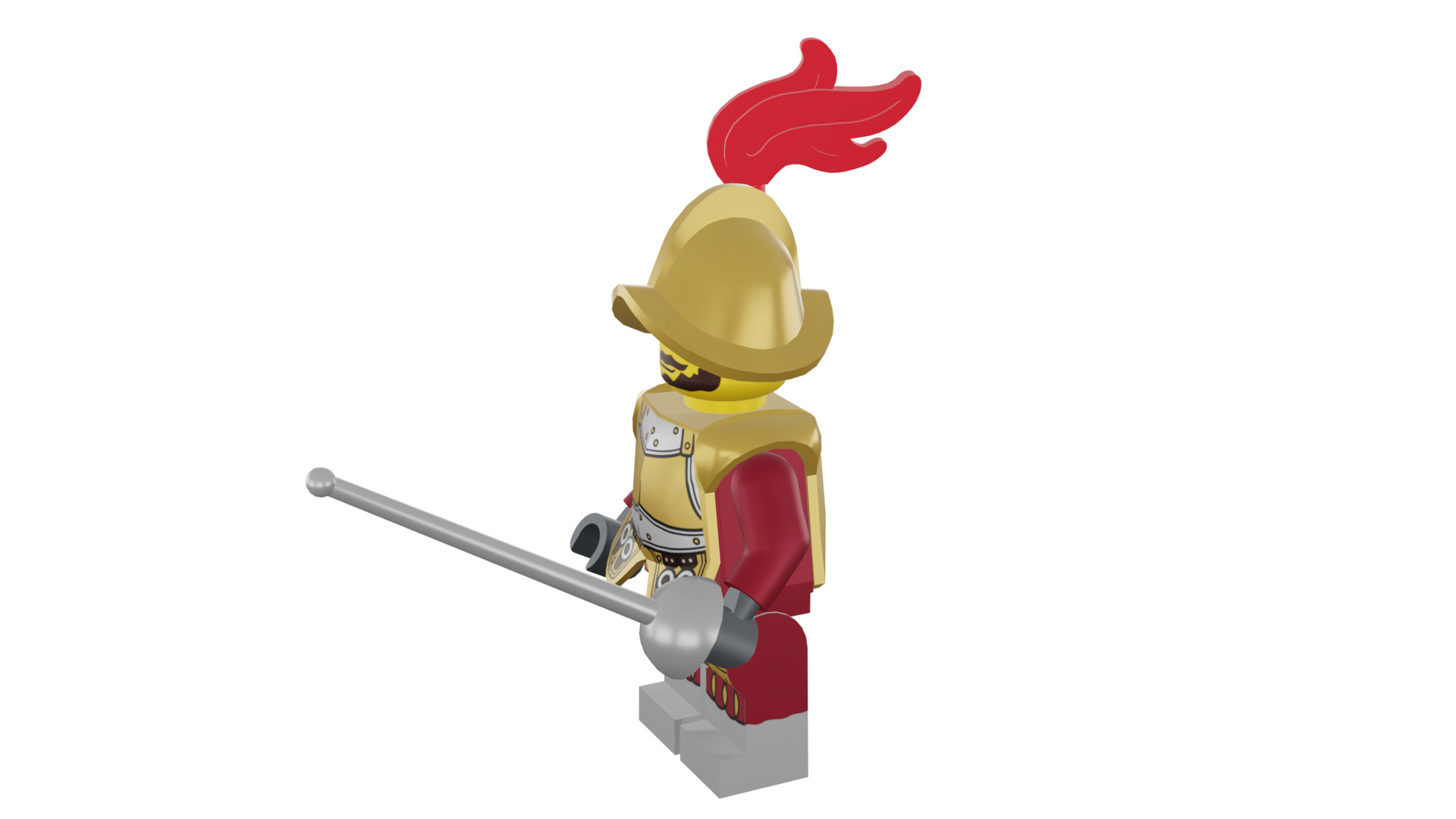 3D print minifigure - 8833-2 Conquistador 3D print model_41