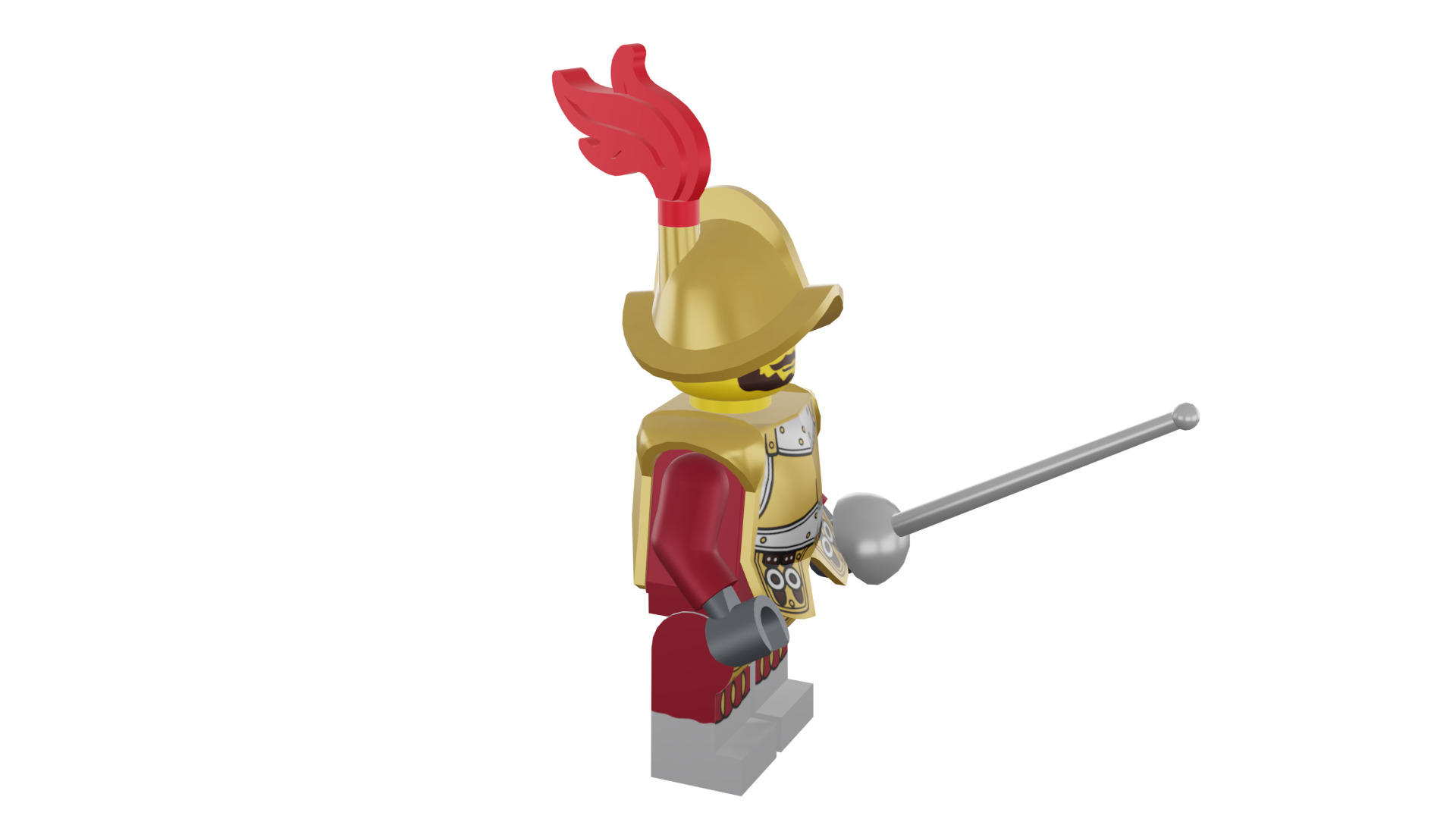 3D print minifigure - 8833-2 Conquistador 3D print model_13