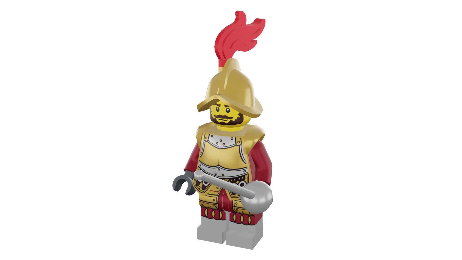 3D print minifigure - 8833-2 Conquistador 3D print model_46
