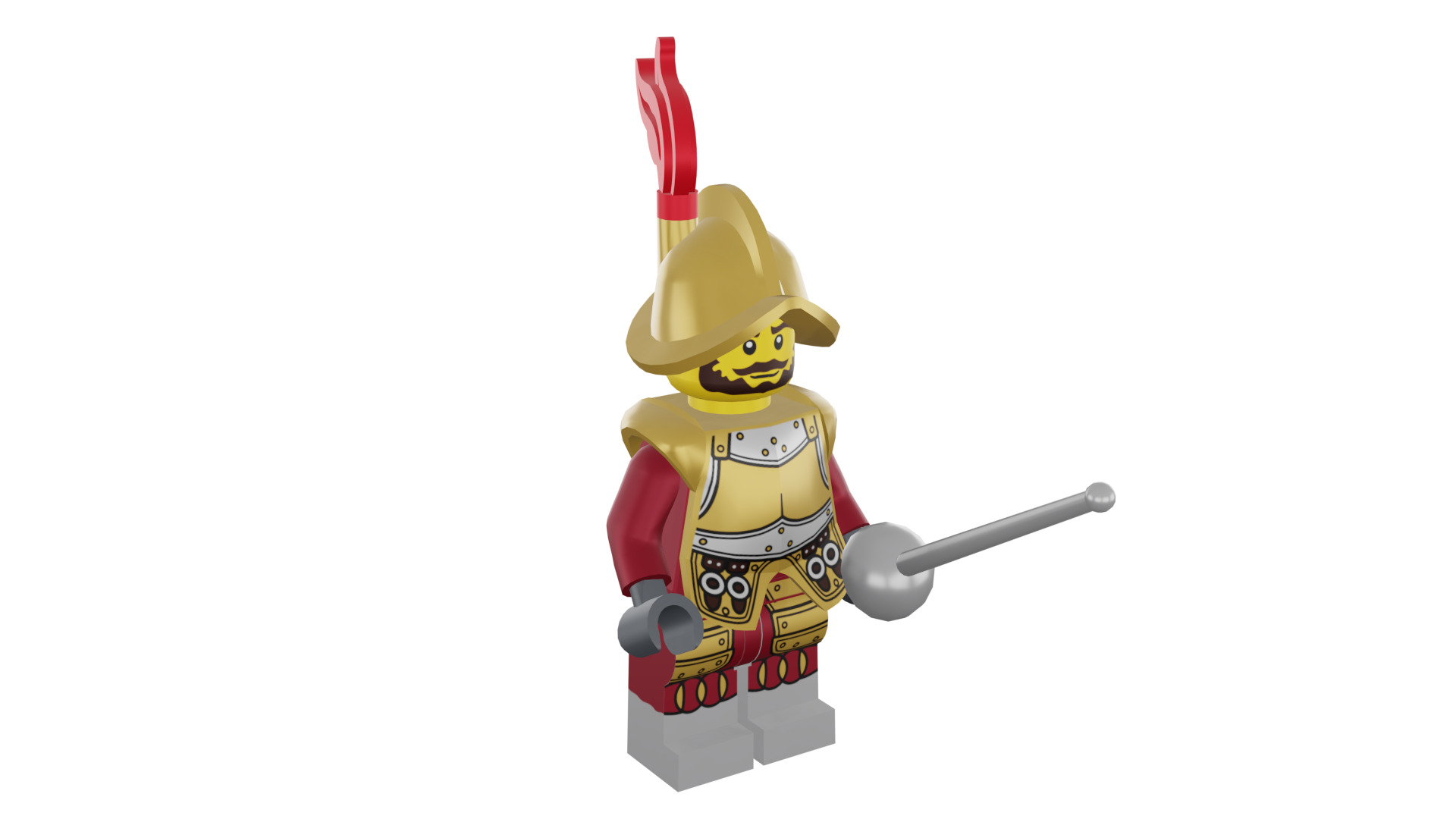 3D print minifigure - 8833-2 Conquistador 3D print model_9