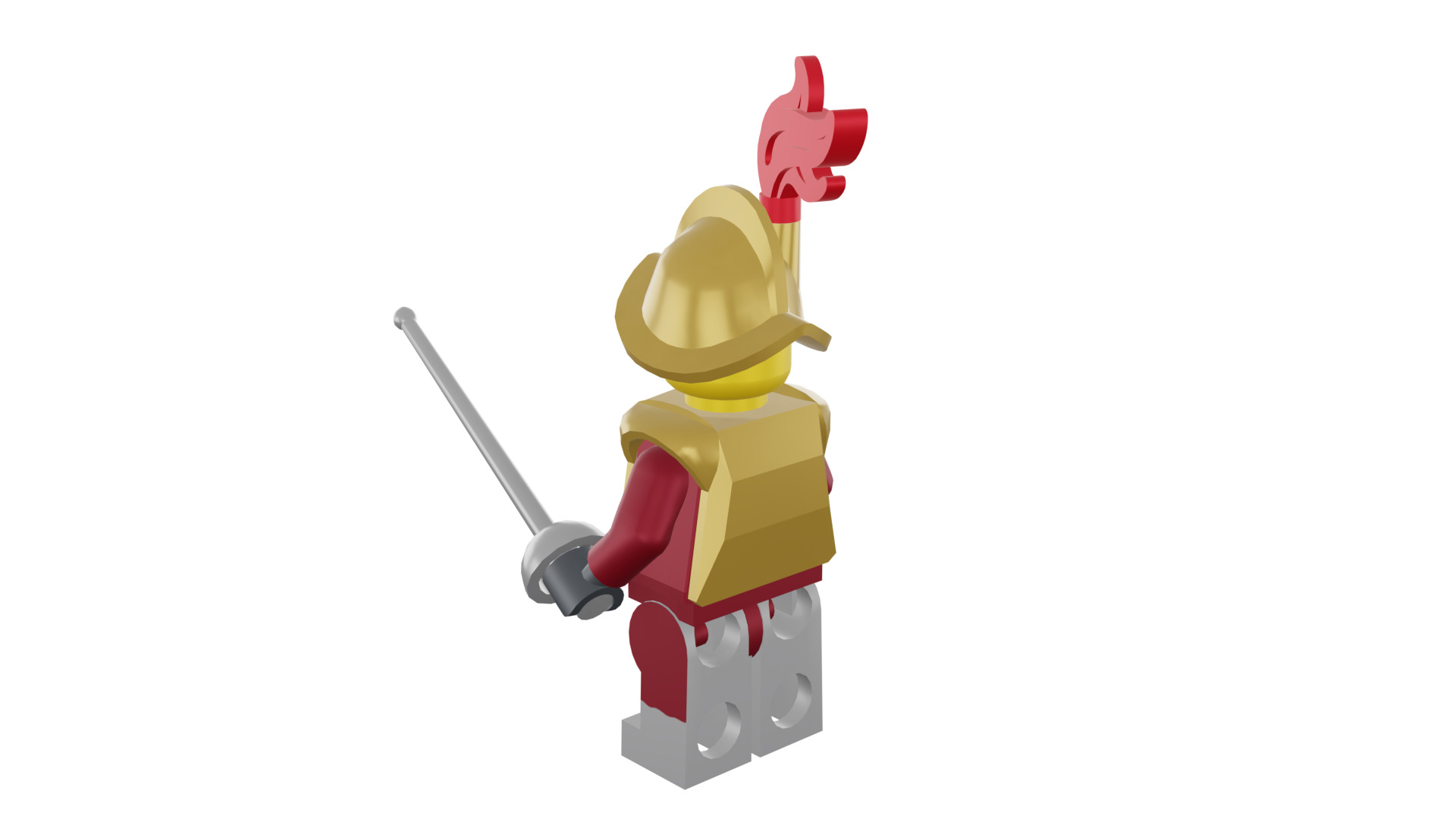 3D print minifigure - 8833-2 Conquistador 3D print model_32