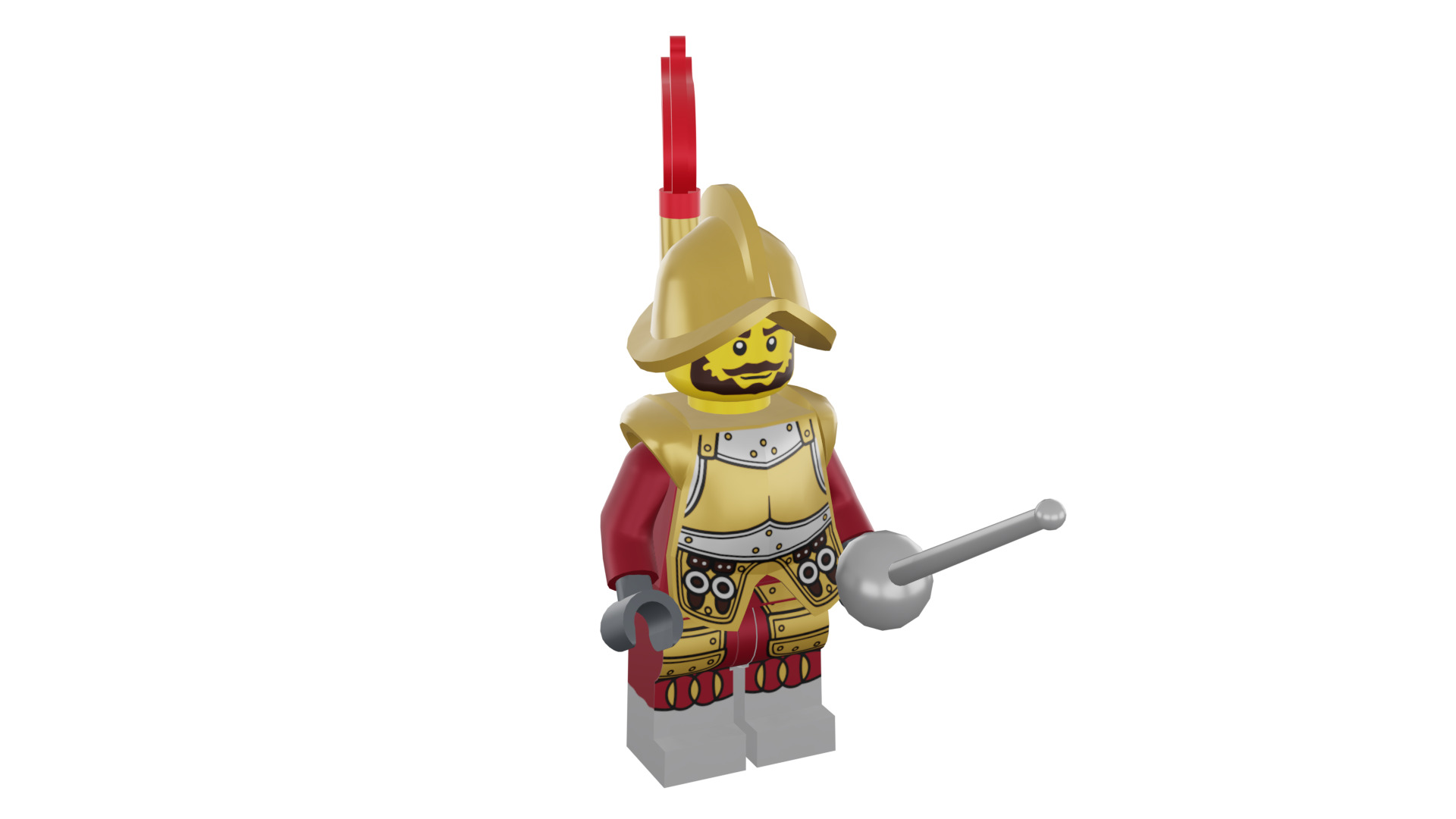 3D print minifigure - 8833-2 Conquistador 3D print model_8