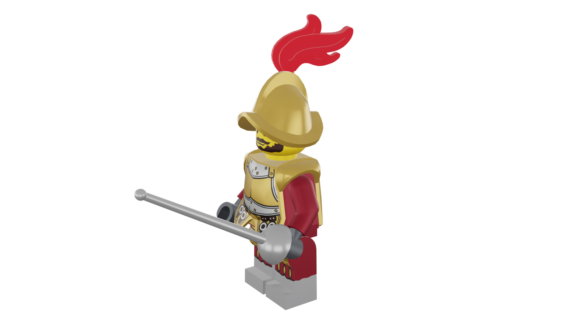 3D print minifigure - 8833-2 Conquistador 3D print model_42