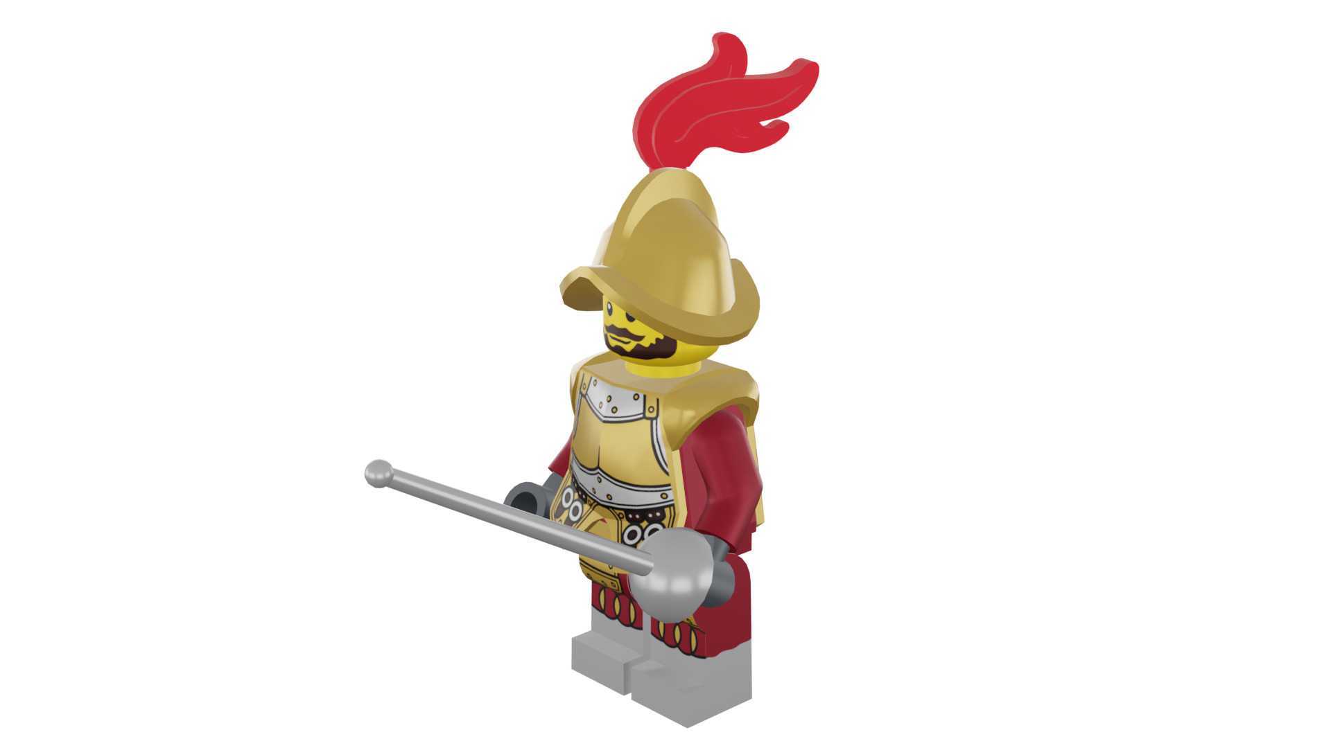 3D print minifigure - 8833-2 Conquistador 3D print model_43