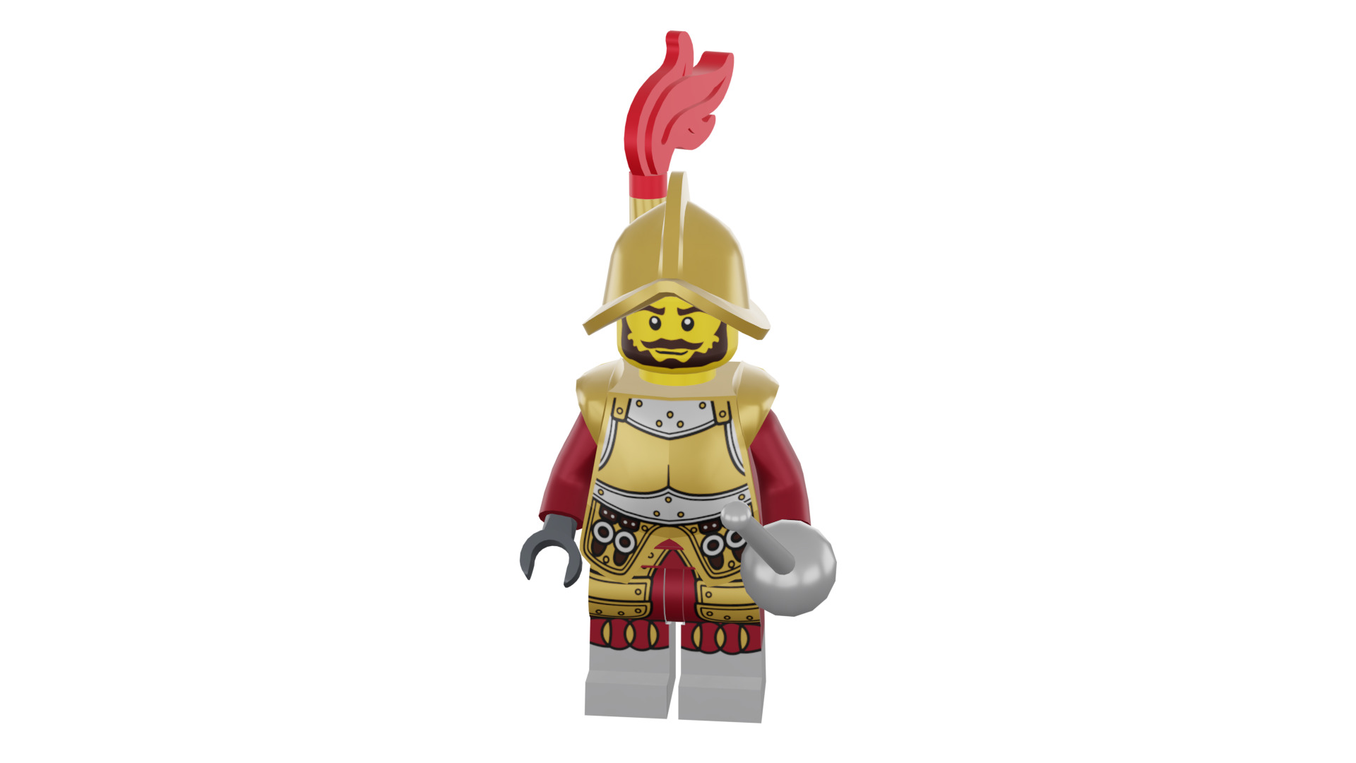 3D print minifigure - 8833-2 Conquistador 3D print model_48