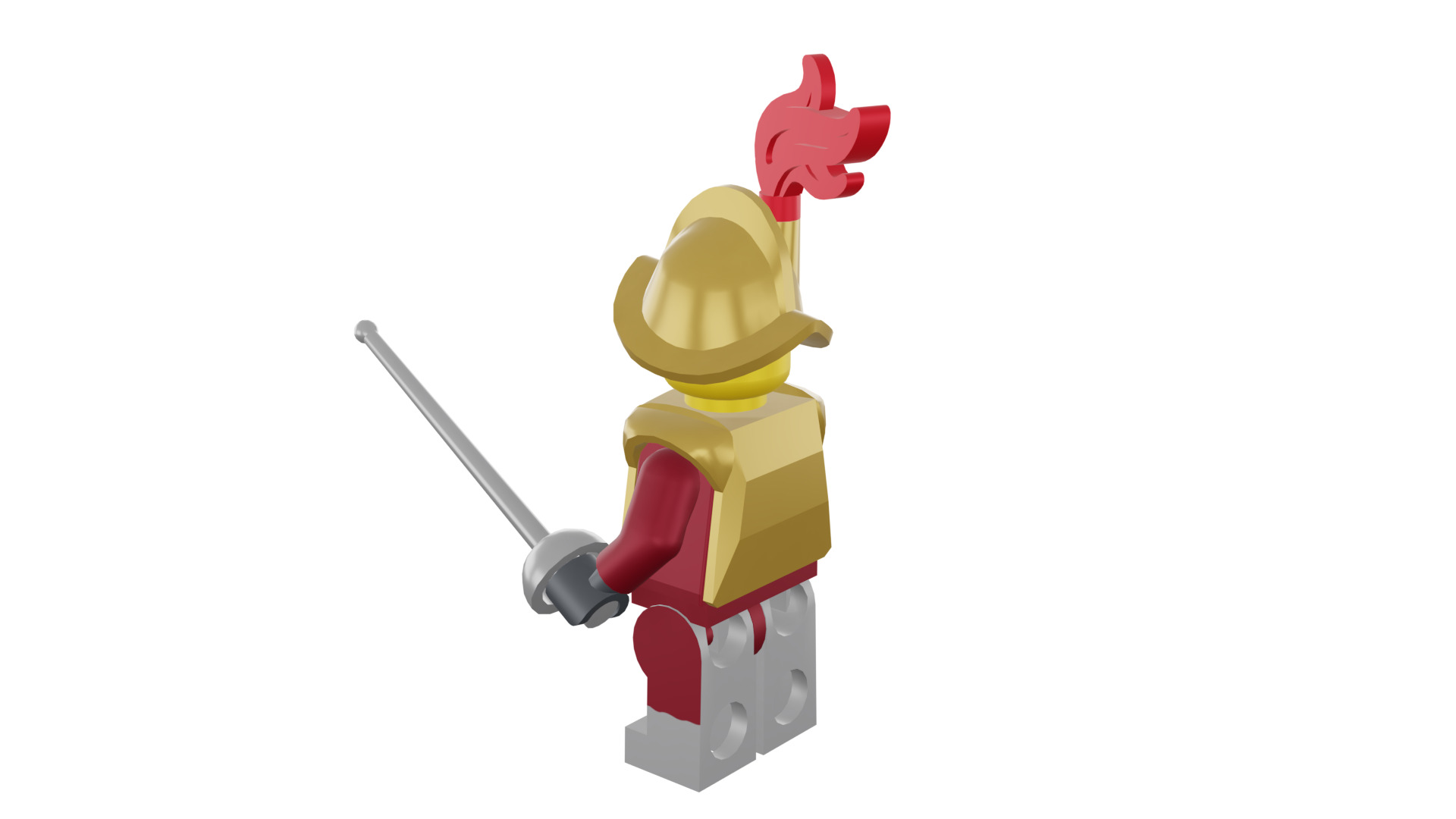 3D print minifigure - 8833-2 Conquistador 3D print model_33