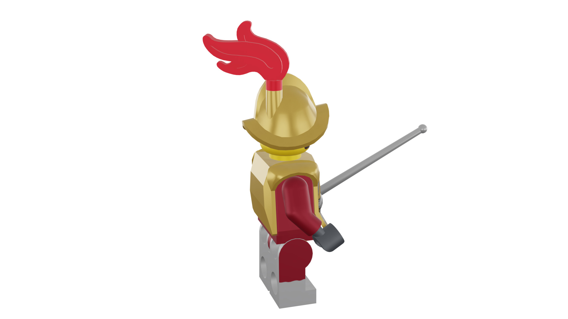 3D print minifigure - 8833-2 Conquistador 3D print model_18