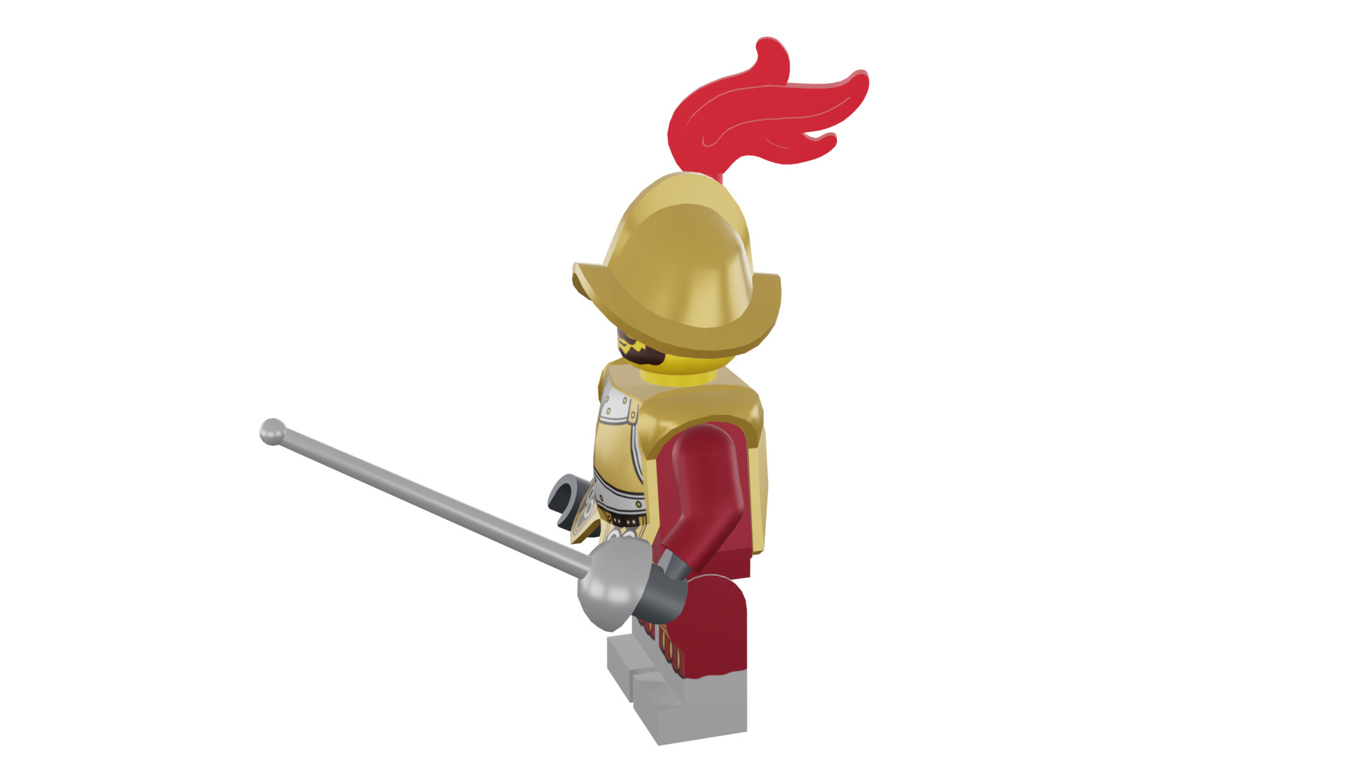 3D print minifigure - 8833-2 Conquistador 3D print model_40