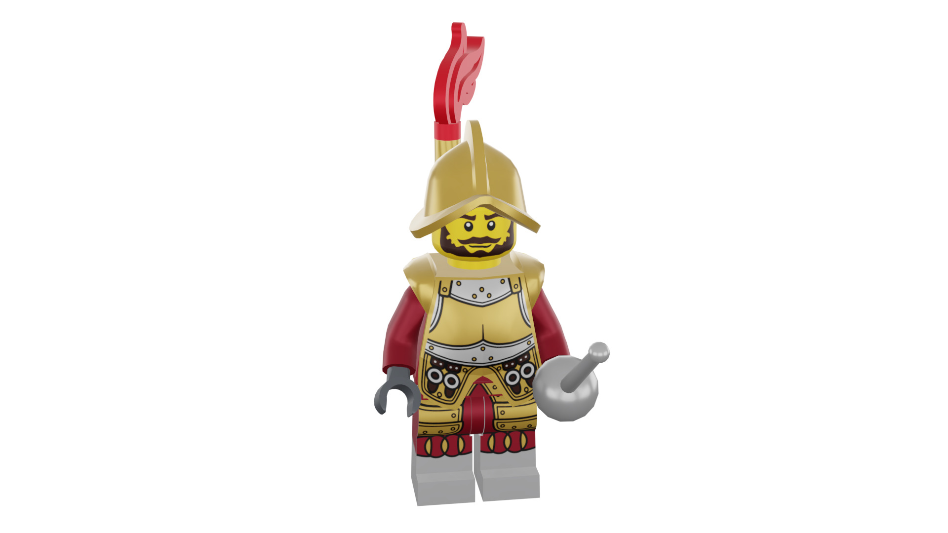 3D print minifigure - 8833-2 Conquistador 3D print model_6