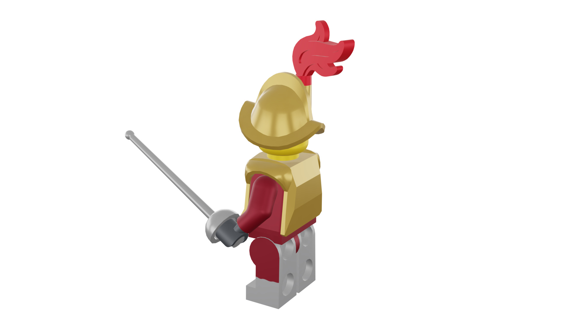 3D print minifigure - 8833-2 Conquistador 3D print model_34