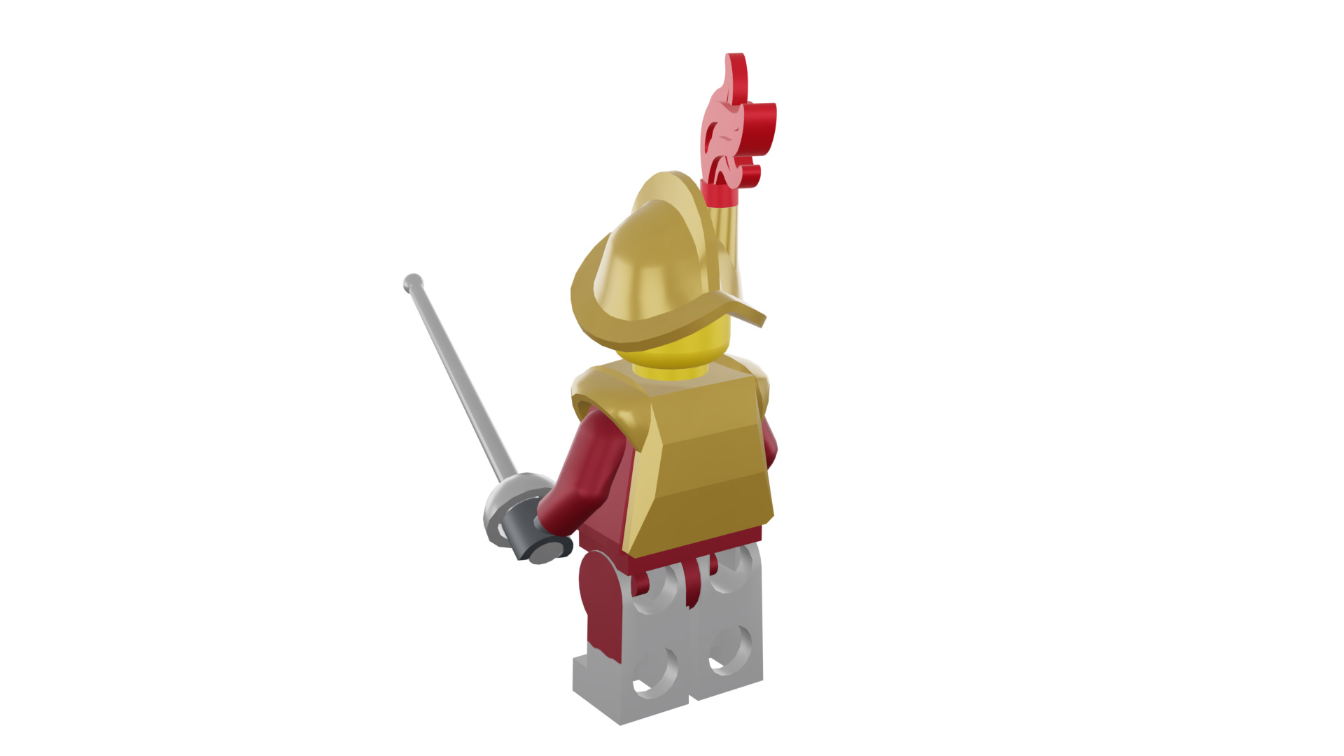 3D print minifigure - 8833-2 Conquistador 3D print model_31