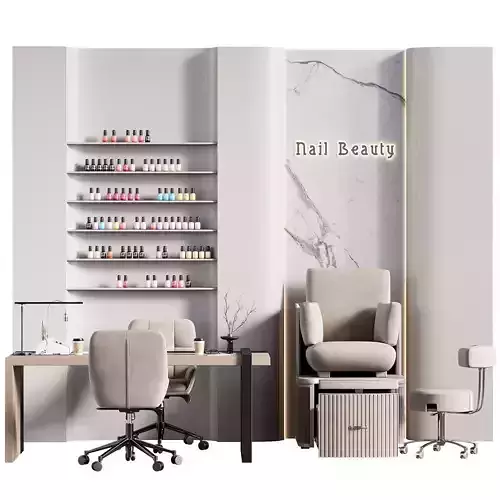 Manicure and pedicure area in the beauty salon 05