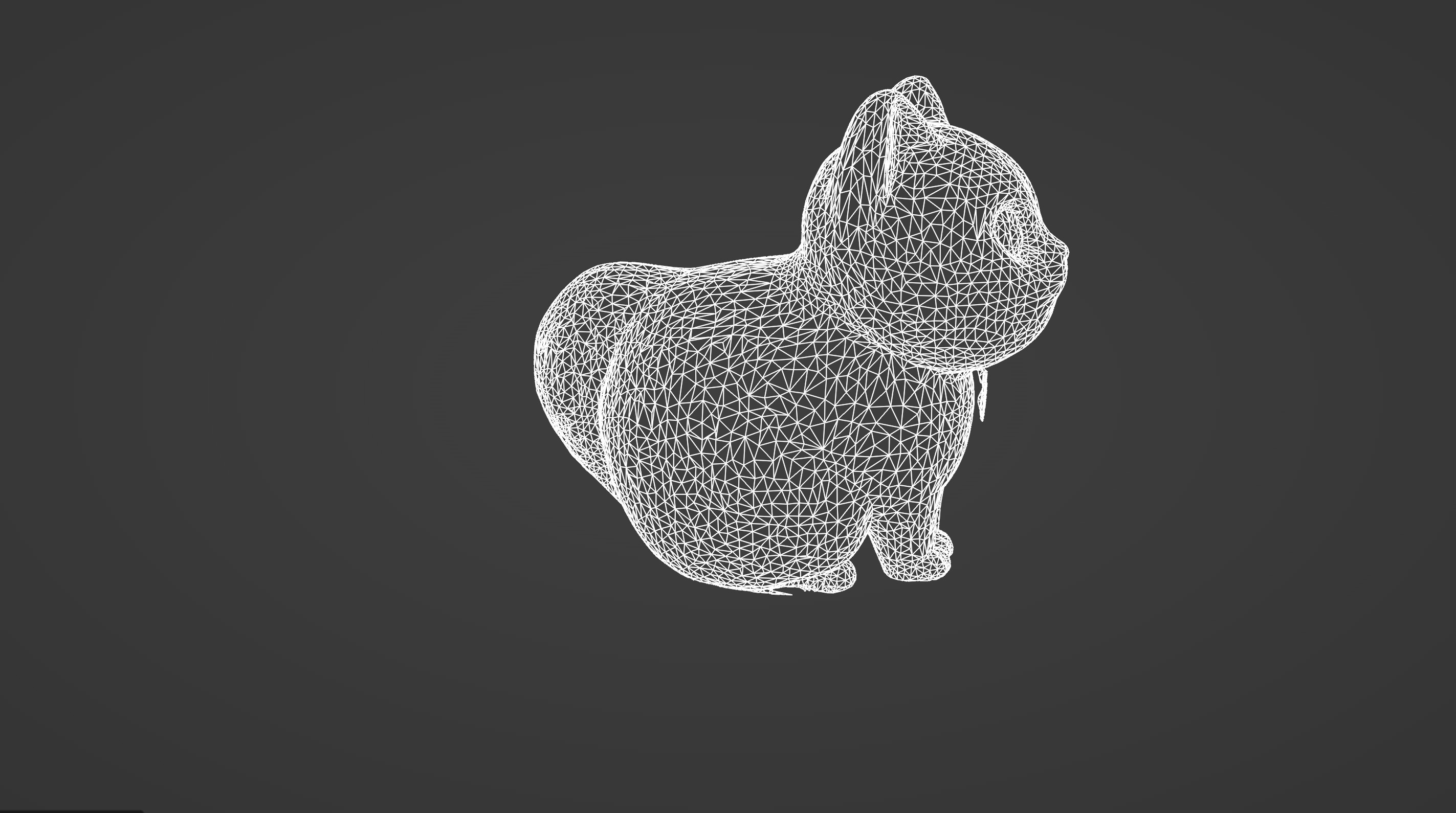 Adorable Stylized White Cat with Collar 3D model_9