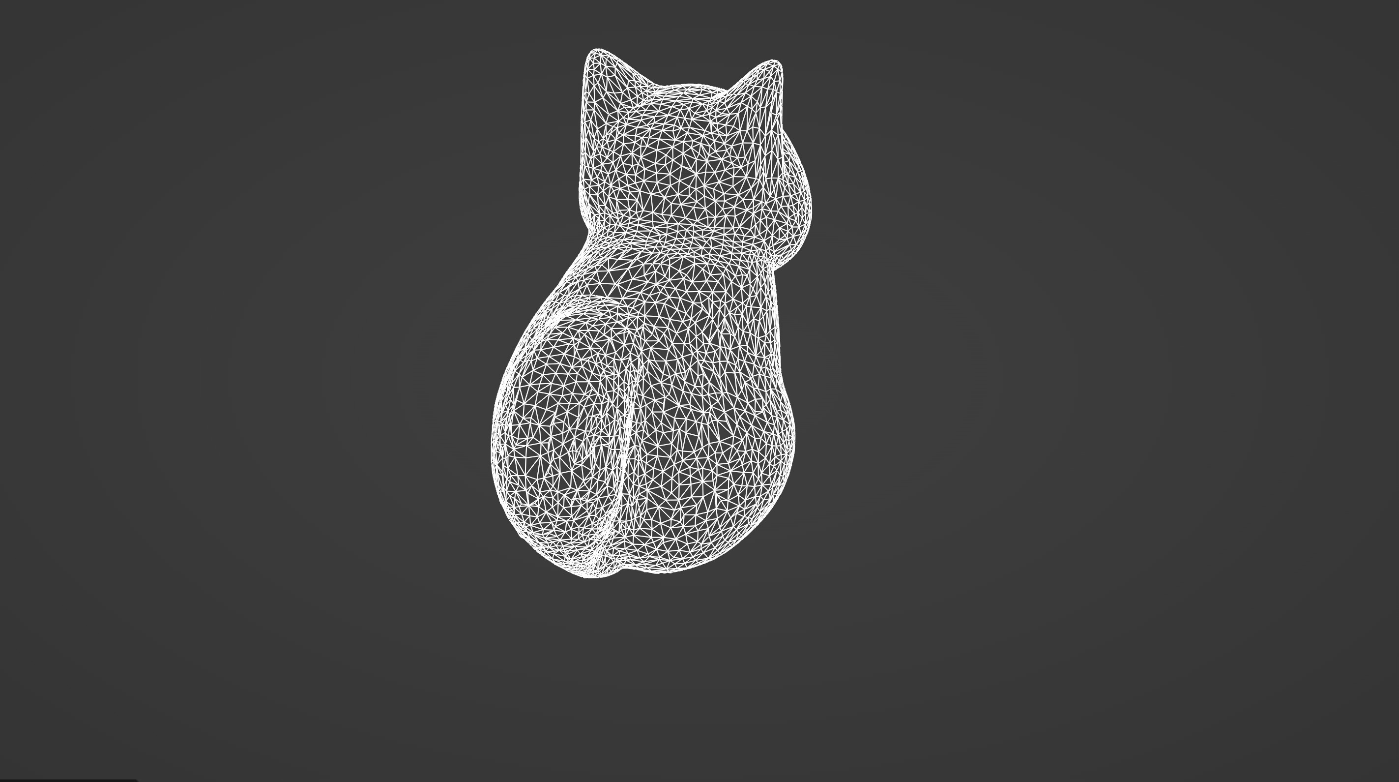 Adorable Stylized White Cat with Collar 3D model_11