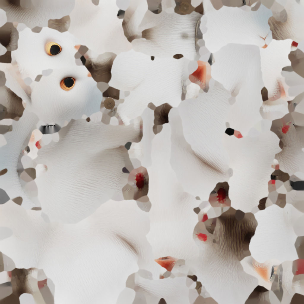 Adorable Stylized White Cat with Collar 3D model_10