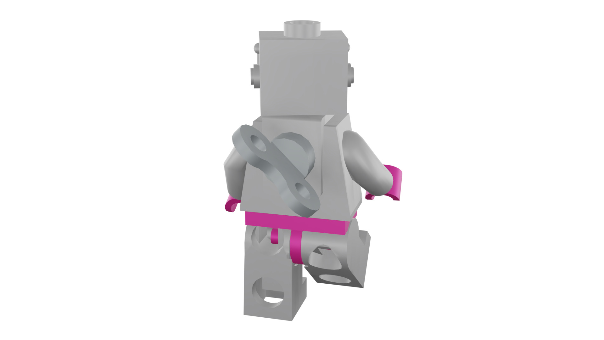 3D print minifigure - 71002-16 Lady Robot 3D print model_25