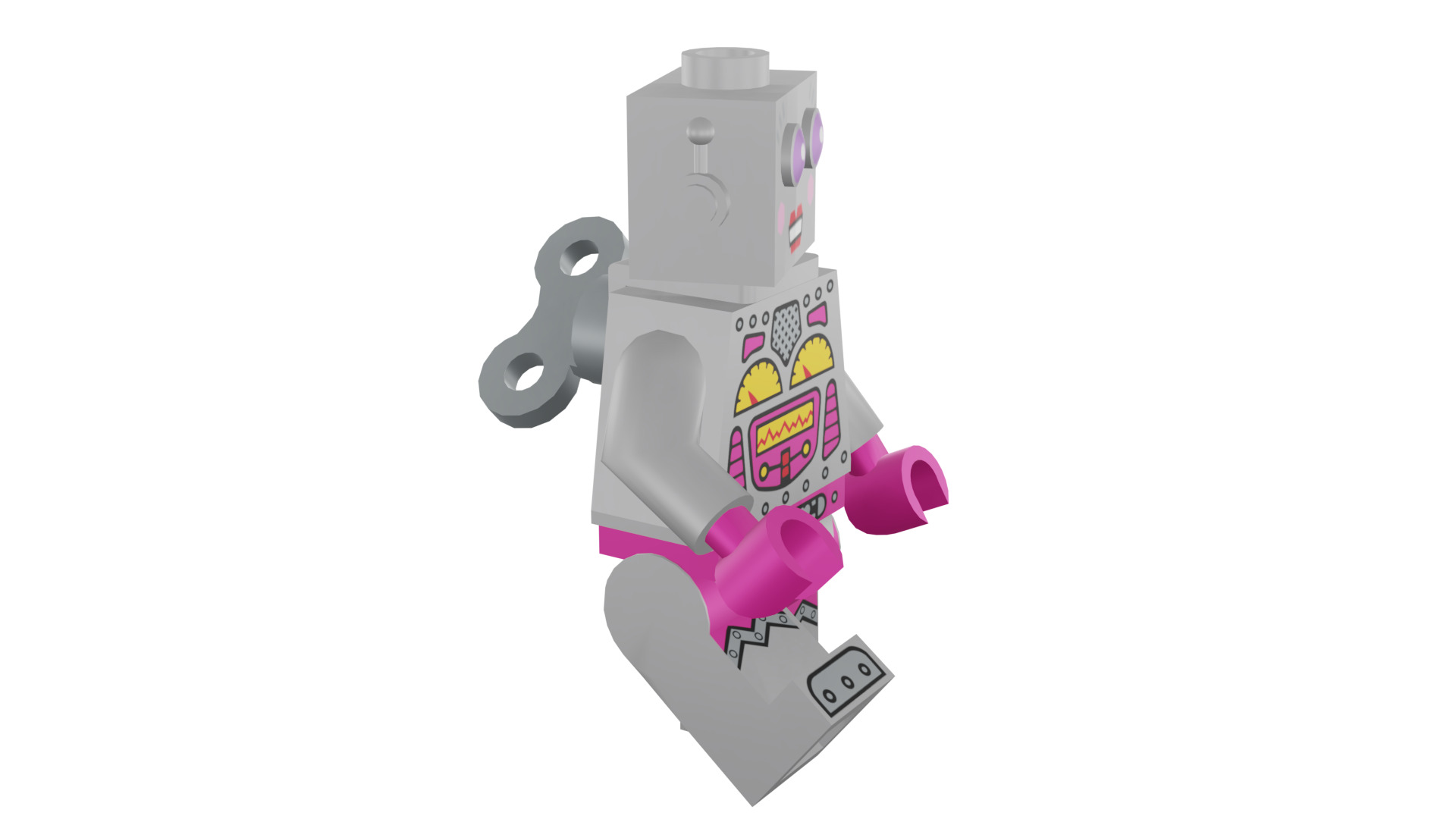 3D print minifigure - 71002-16 Lady Robot 3D print model_12