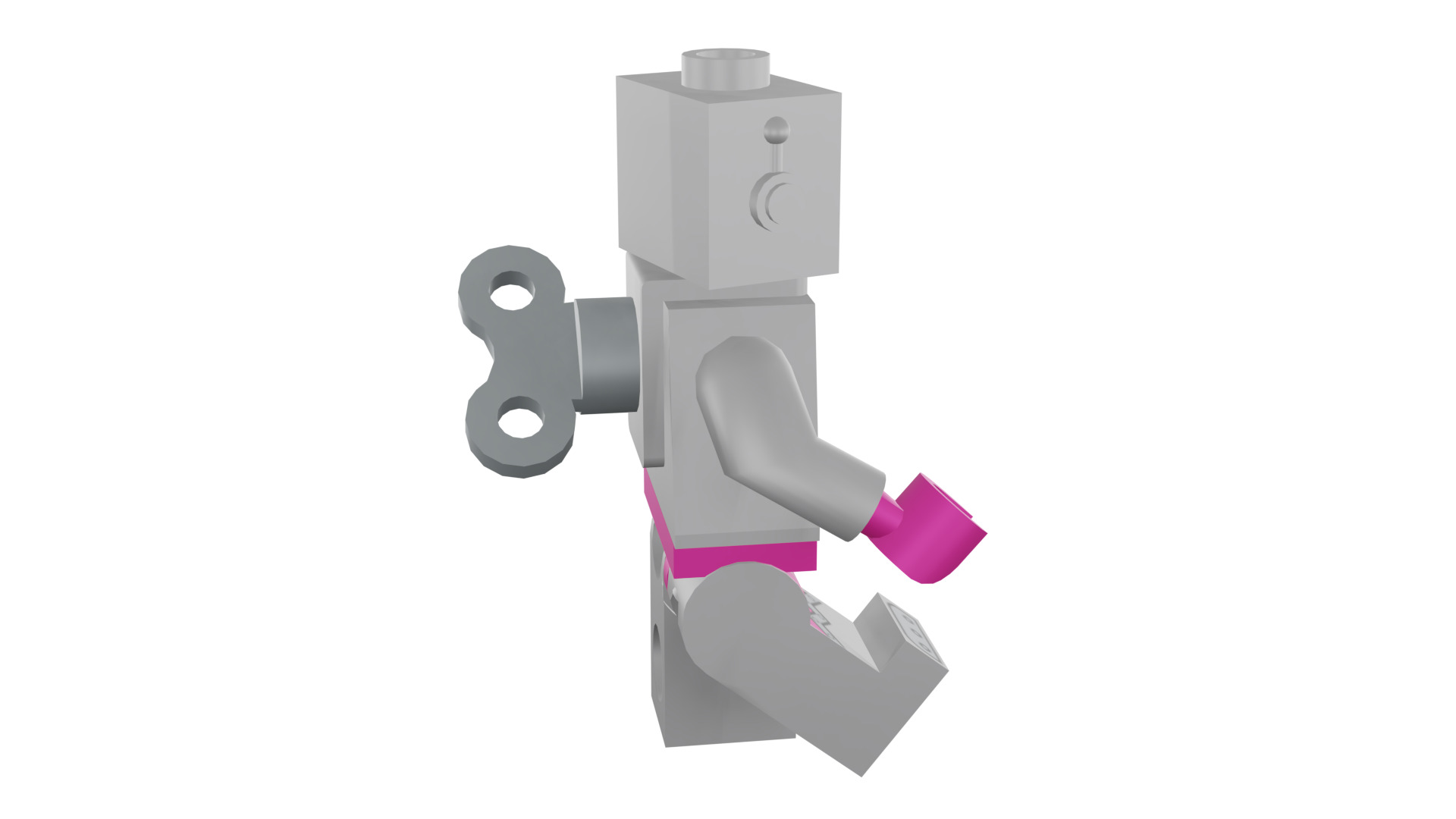 3D print minifigure - 71002-16 Lady Robot 3D print model_17