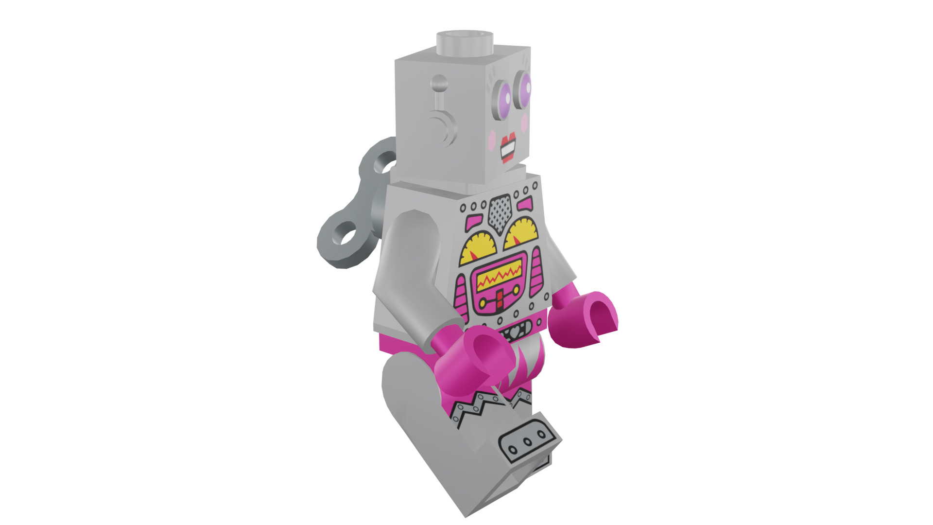 3D print minifigure - 71002-16 Lady Robot 3D print model_11