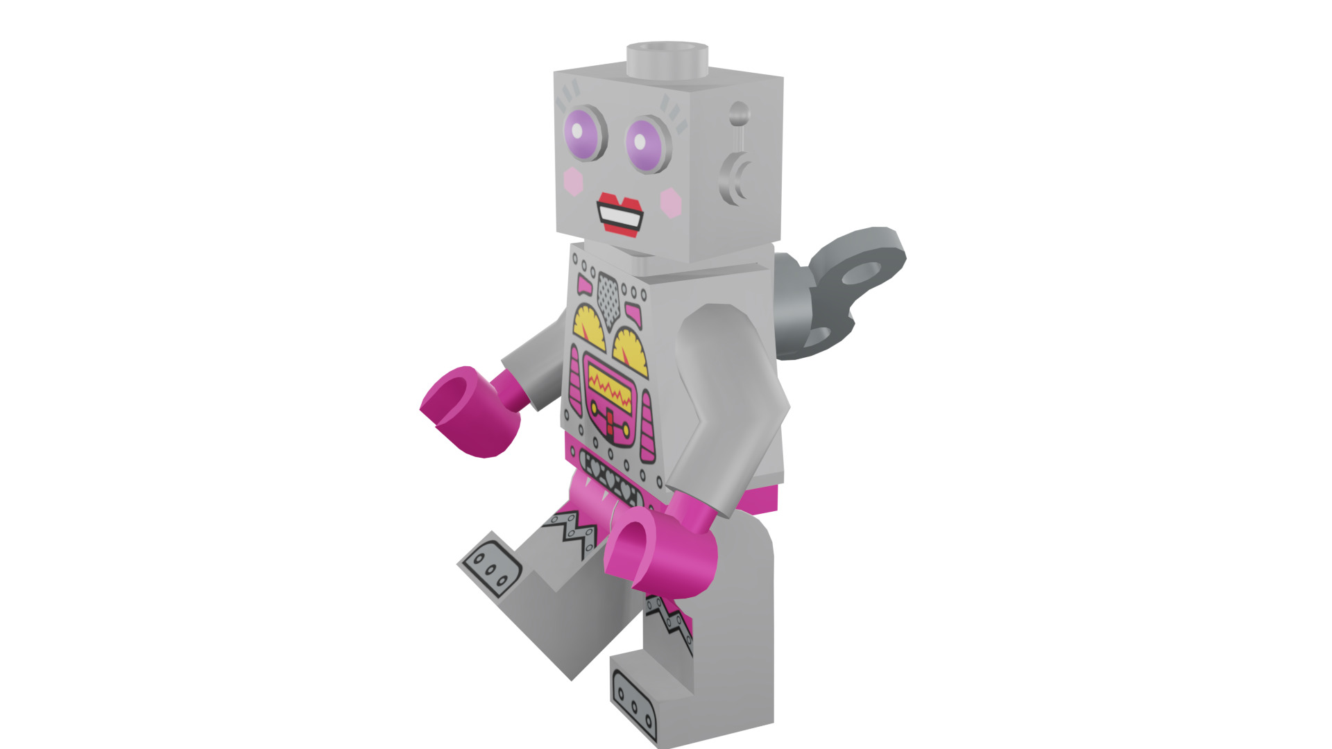 3D print minifigure - 71002-16 Lady Robot 3D print model_41