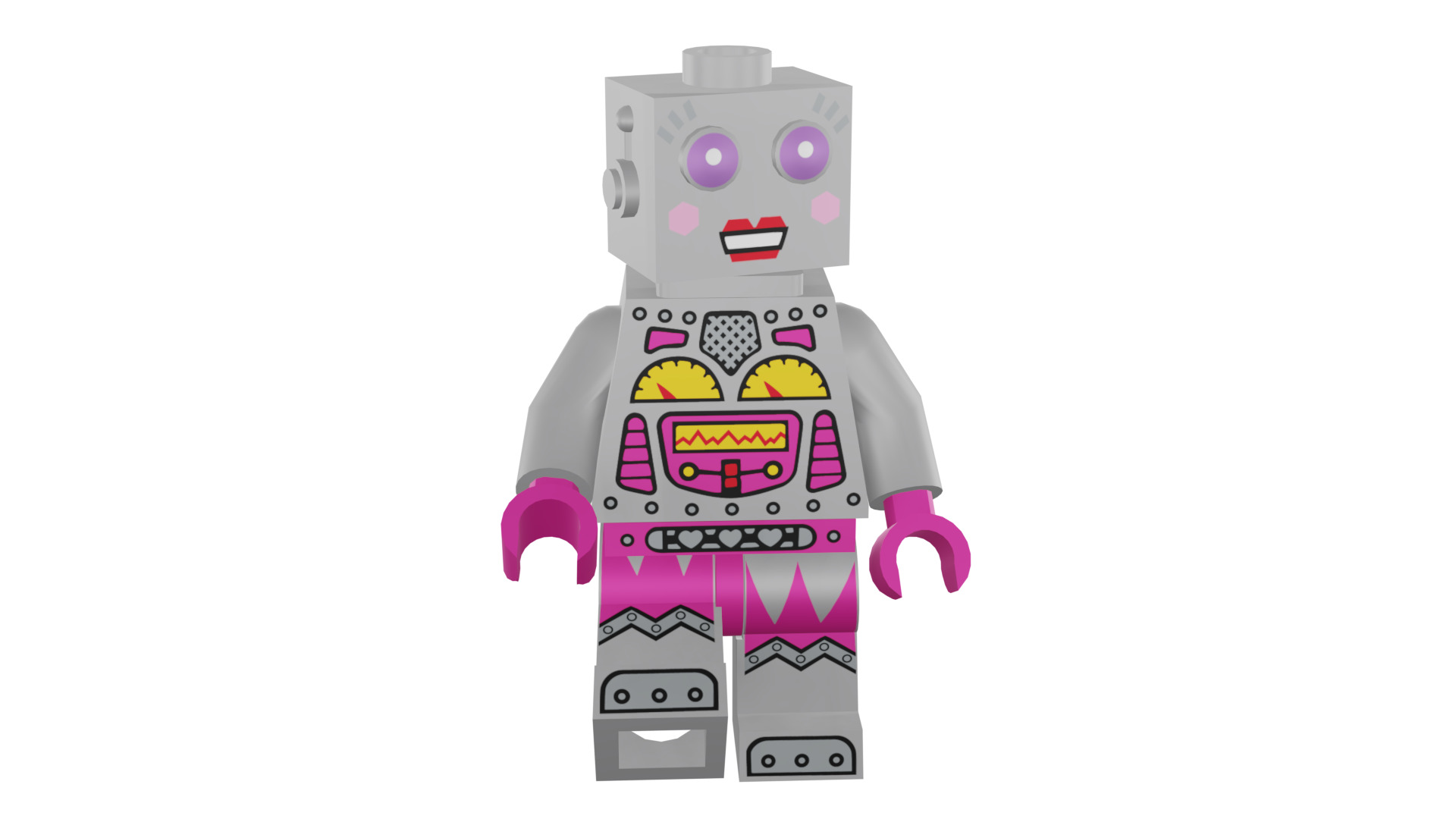 3D print minifigure - 71002-16 Lady Robot 3D print model_49