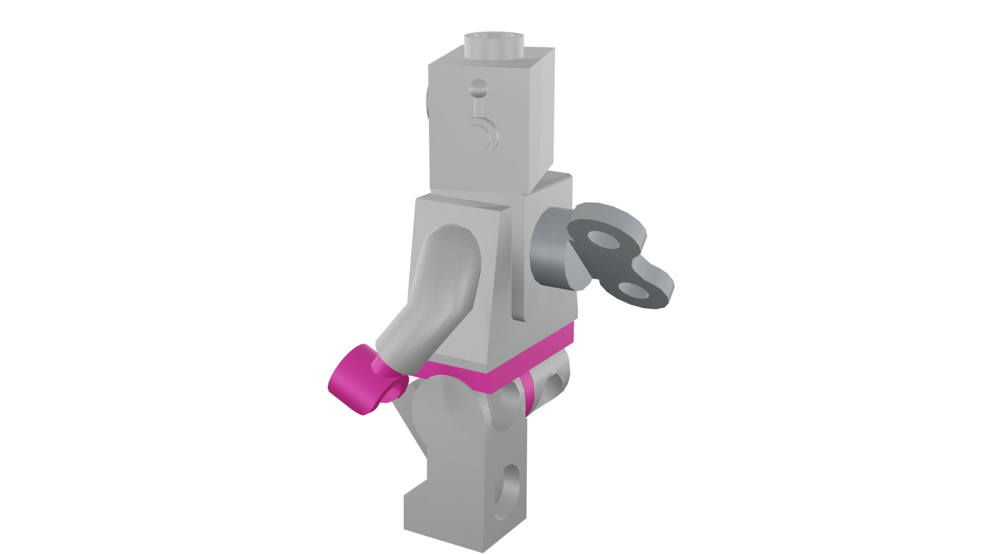 3D print minifigure - 71002-16 Lady Robot 3D print model_34
