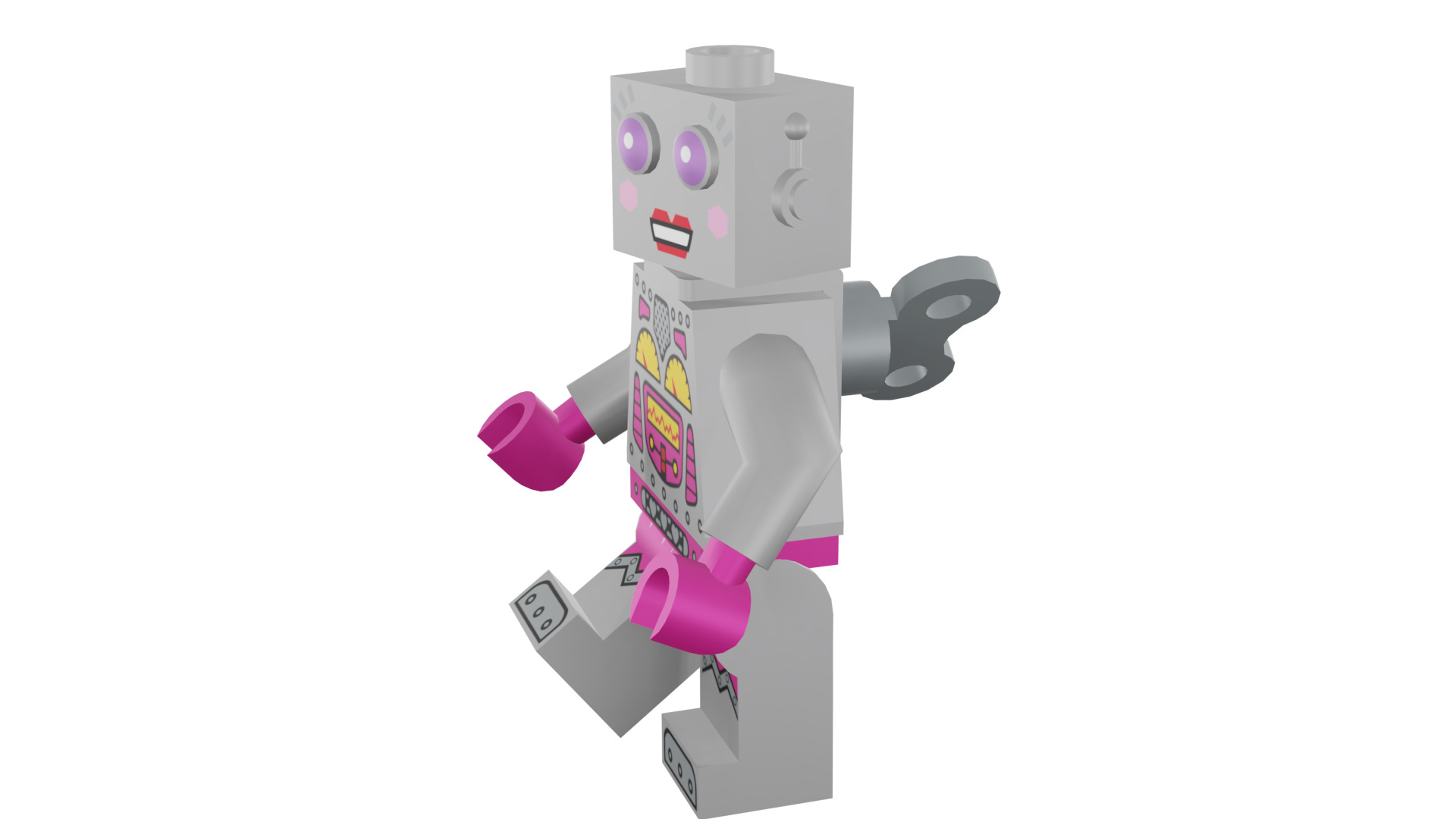 3D print minifigure - 71002-16 Lady Robot 3D print model_40