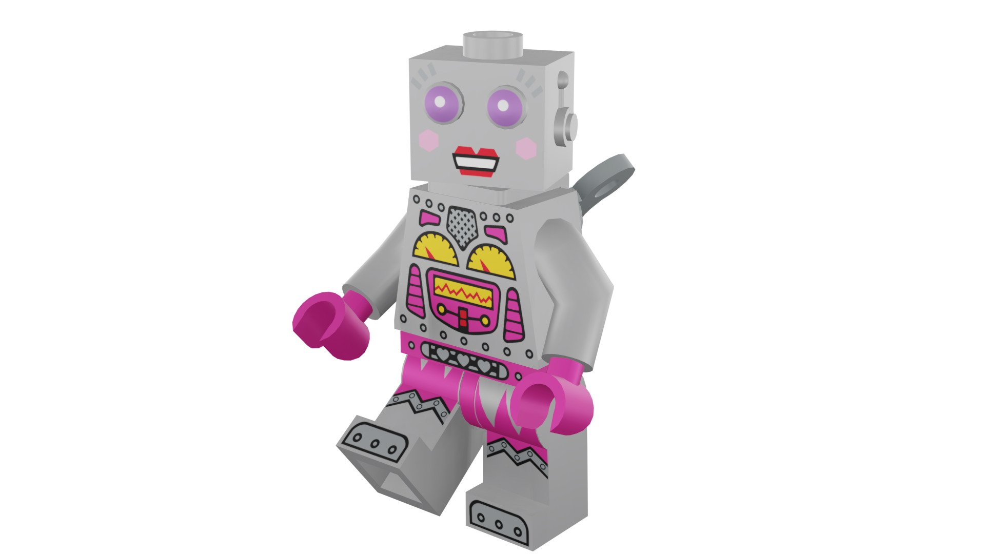 3D print minifigure - 71002-16 Lady Robot 3D print model_44