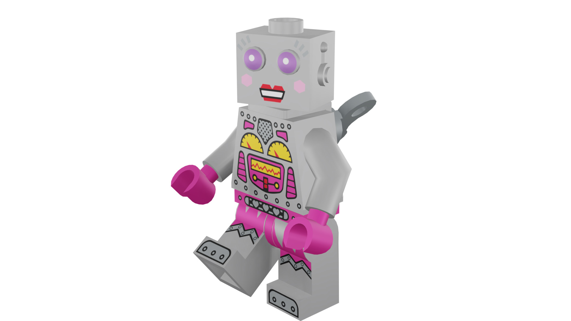3D print minifigure - 71002-16 Lady Robot 3D print model_43
