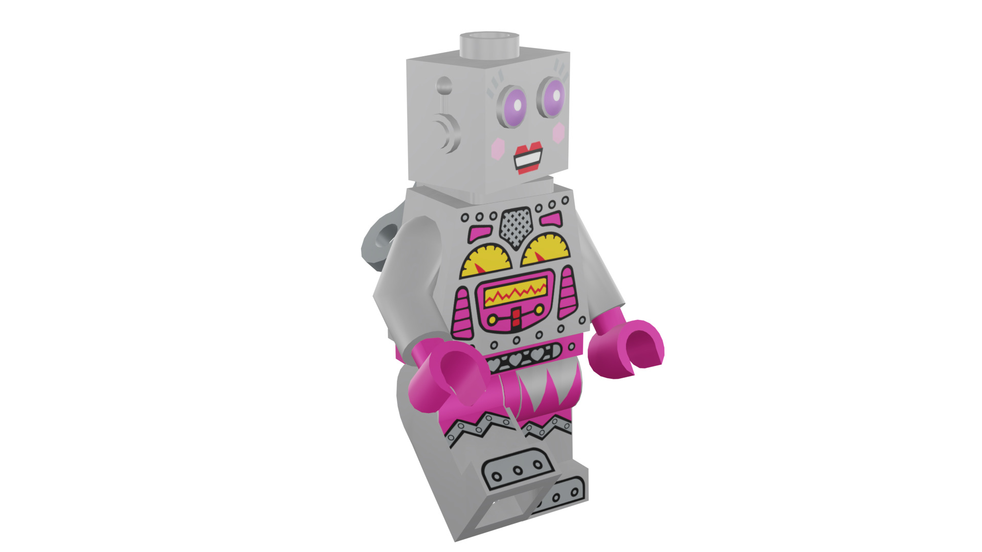3D print minifigure - 71002-16 Lady Robot 3D print model_9