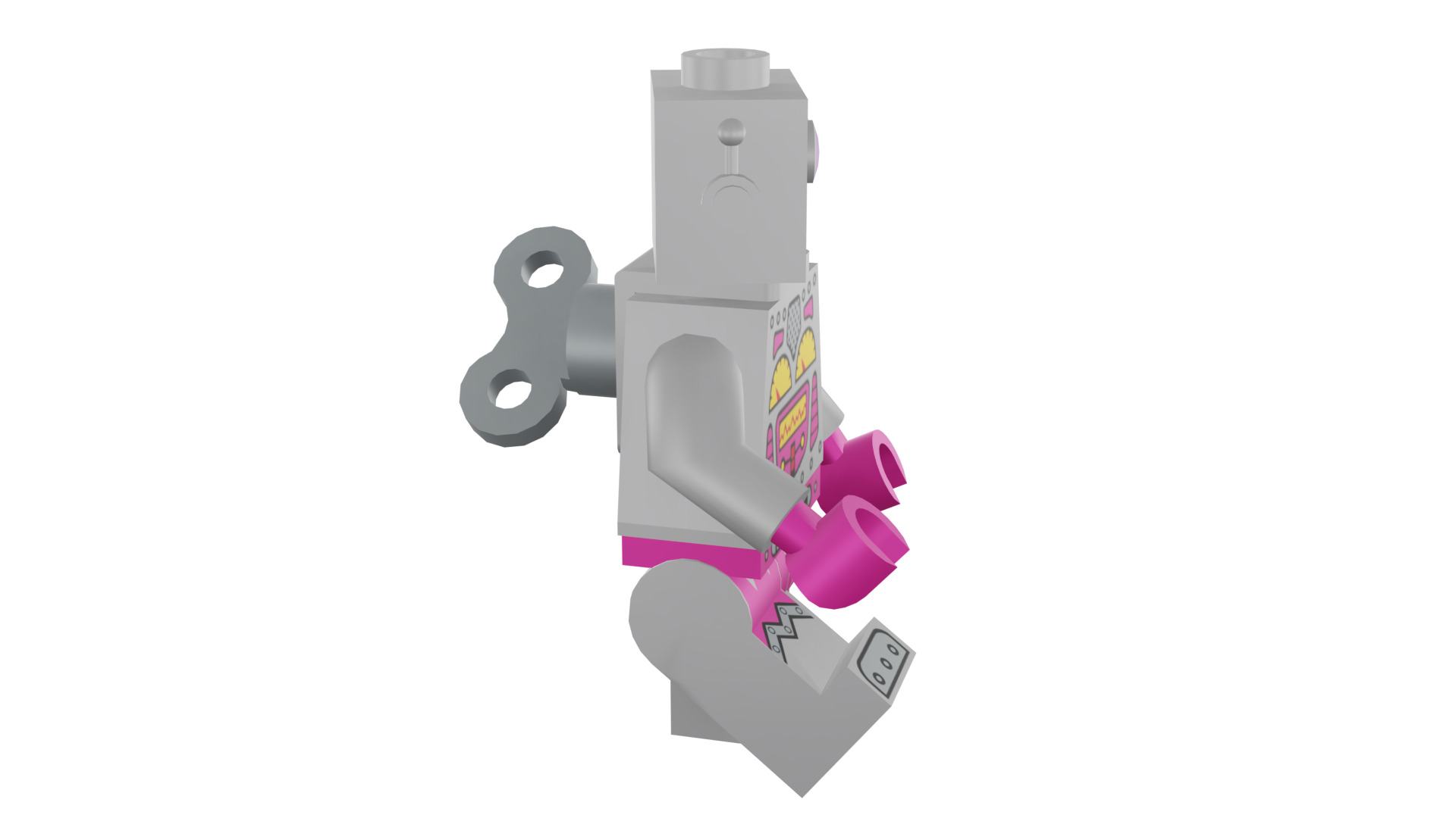 3D print minifigure - 71002-16 Lady Robot 3D print model_14