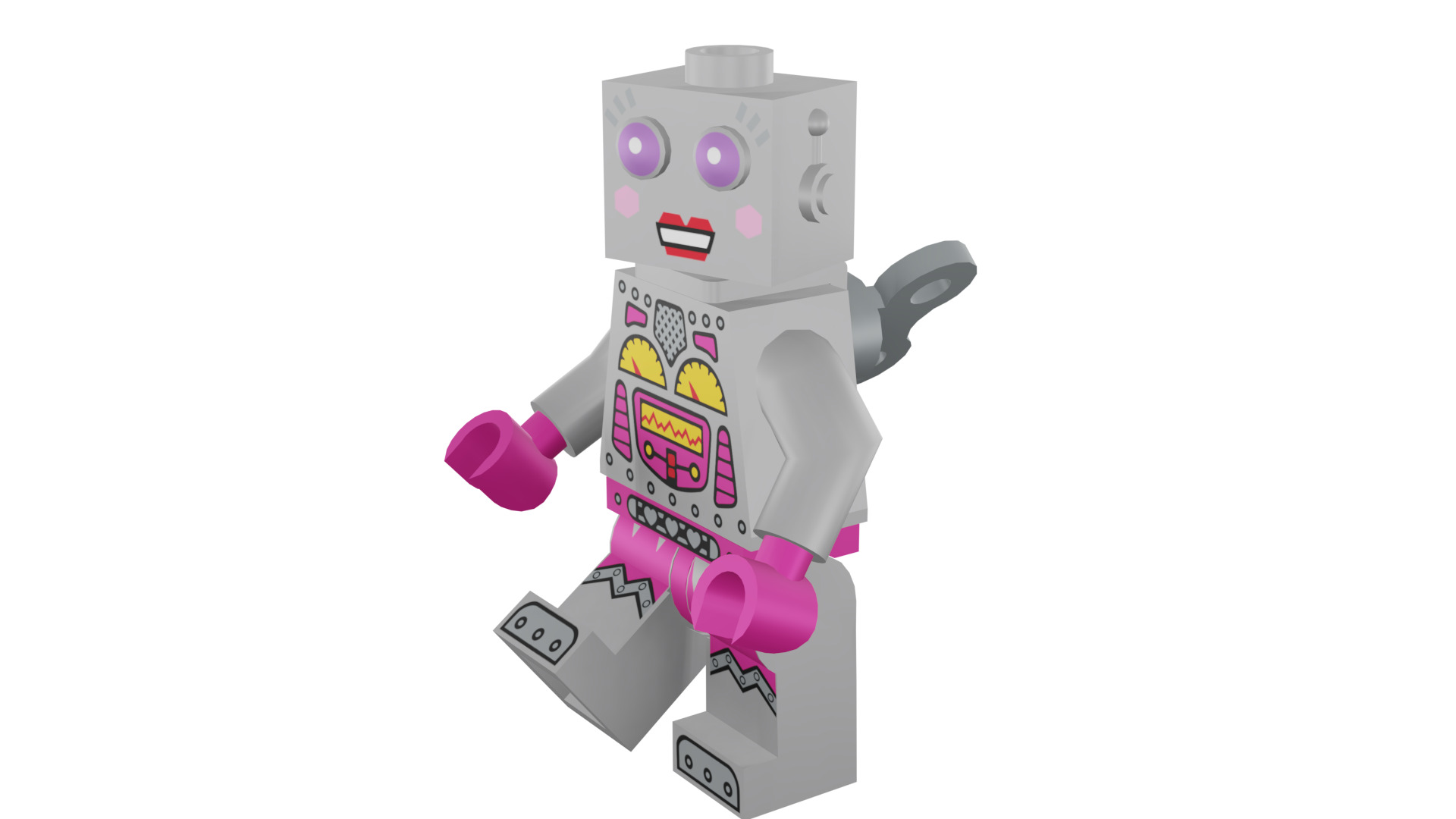 3D print minifigure - 71002-16 Lady Robot 3D print model_42