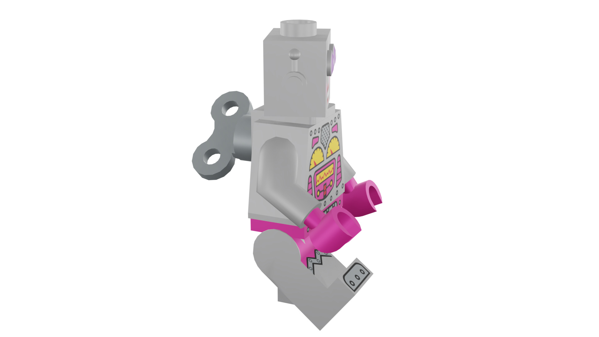 3D print minifigure - 71002-16 Lady Robot 3D print model_13