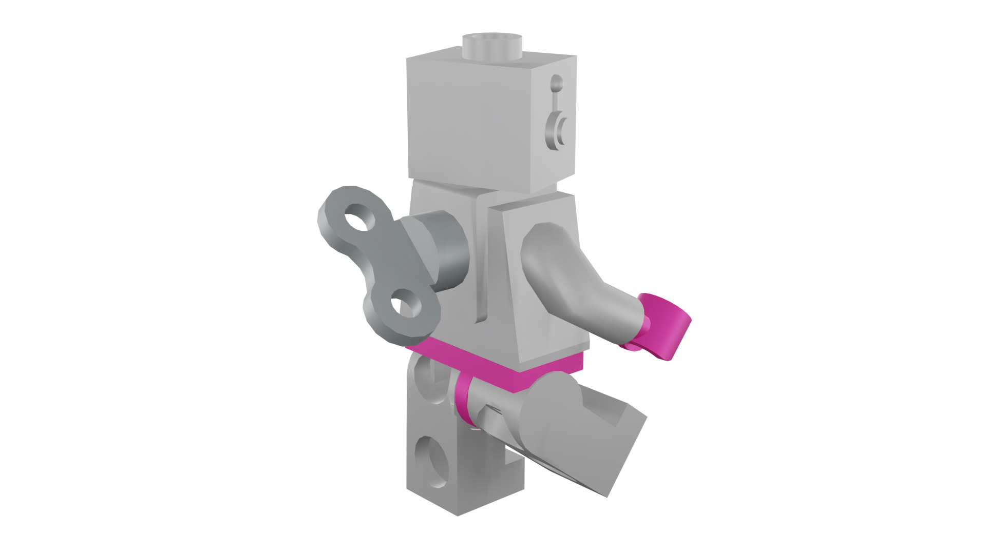 3D print minifigure - 71002-16 Lady Robot 3D print model_21