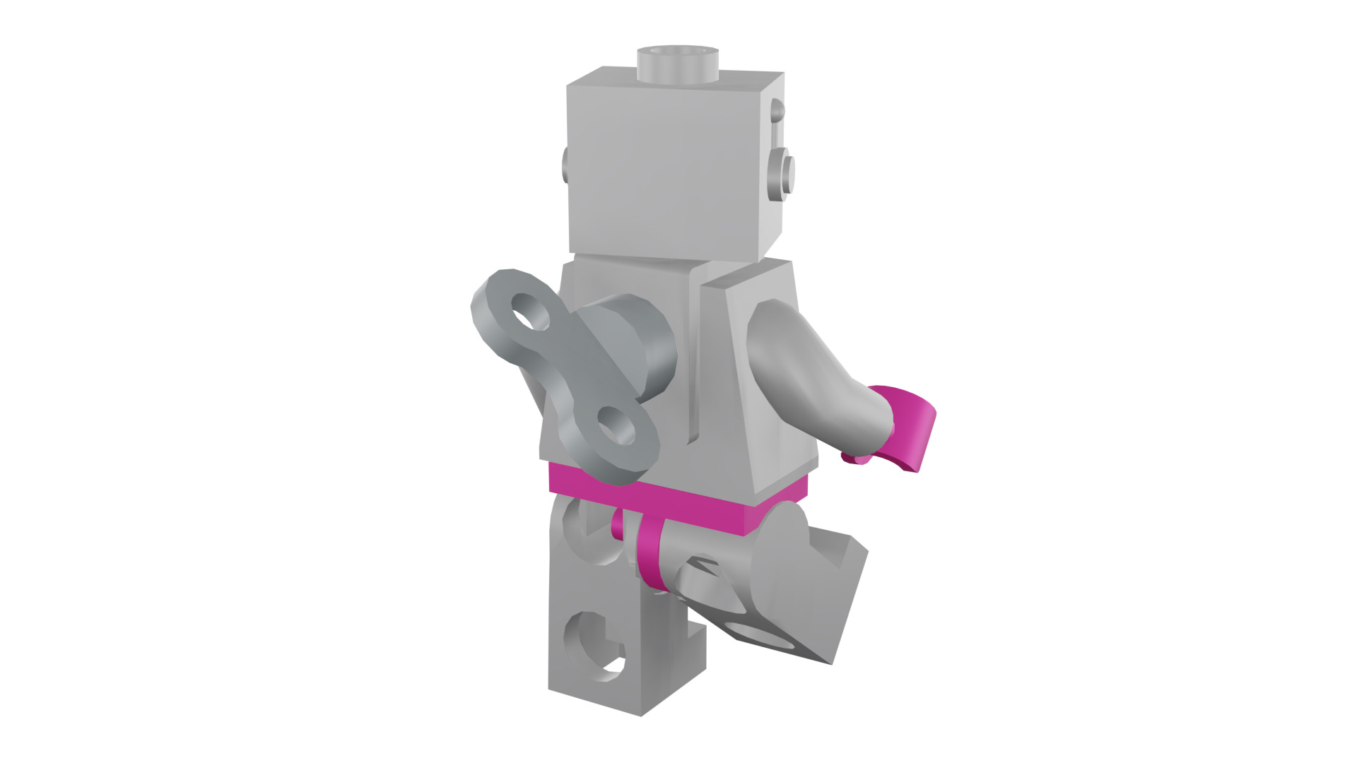 3D print minifigure - 71002-16 Lady Robot 3D print model_23