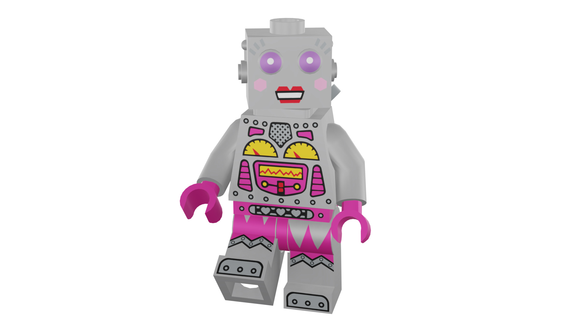 3D print minifigure - 71002-16 Lady Robot 3D print model_47