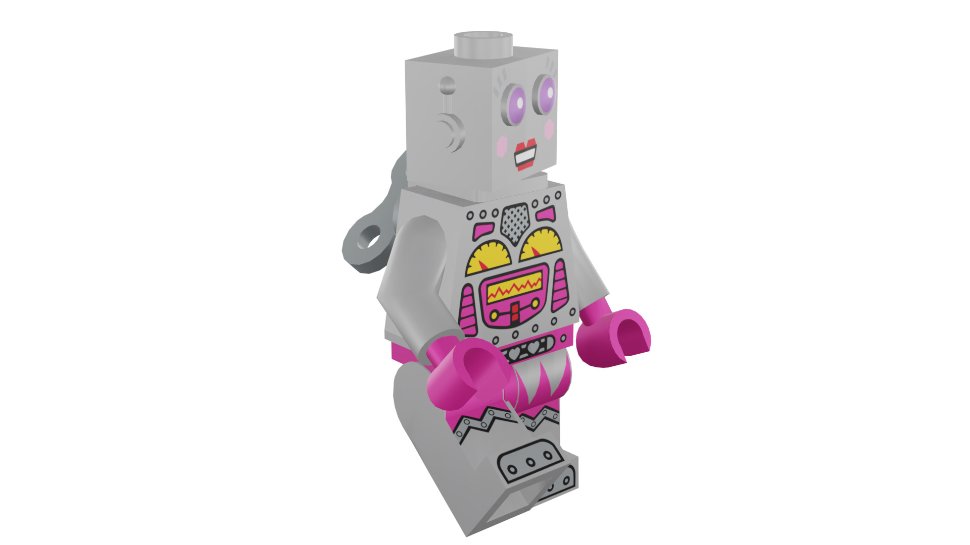 3D print minifigure - 71002-16 Lady Robot 3D print model_10